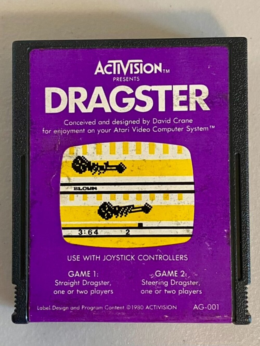 Dragster (Atari 2600, 1980) Made by Activision / Untested Cartridge / Clean